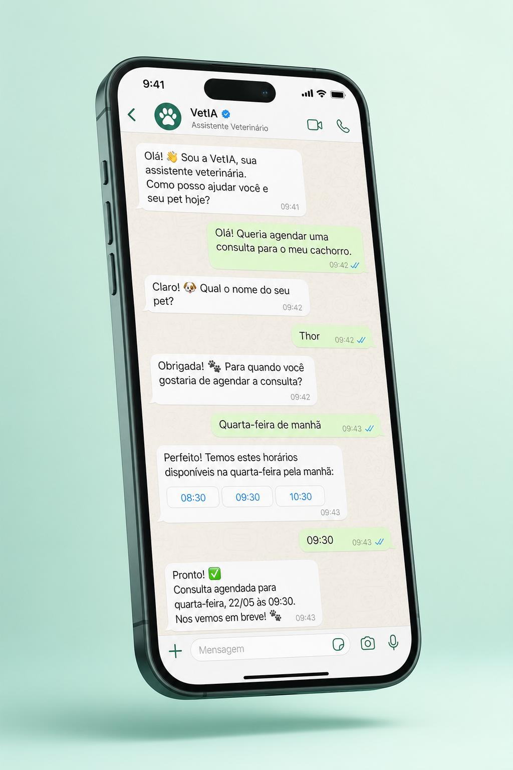 QYVA CARE atendendo tutores pelo WhatsApp